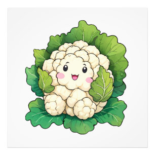 Kawaii Bloemkool Foto Afdruk