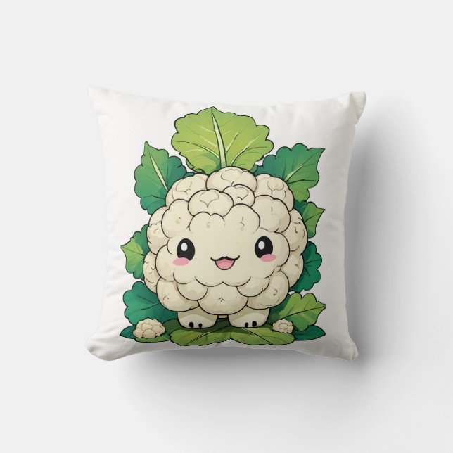Kawaii Bloemkool Kussen (Voorkant)