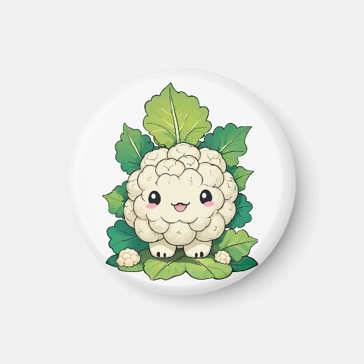 Kawaii Bloemkool Magneet (Voorkant)