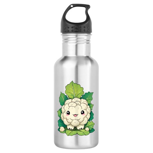 Kawaii Bloemkool Waterfles (Voorkant)