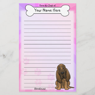 Kawaii Bloodhound Briefpapier