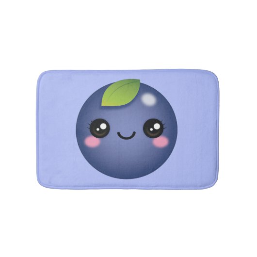 Kawaii Blueberry Bath Mat (Voorkant)