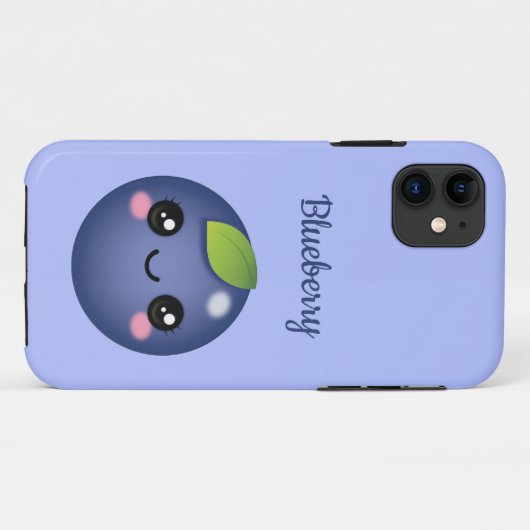 Kawaii Blueberry Coque-Mate coque iphone (Dos (Horizontal))