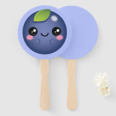 Kawaii Blueberry Handwaaier (Voorkant en achterkant)