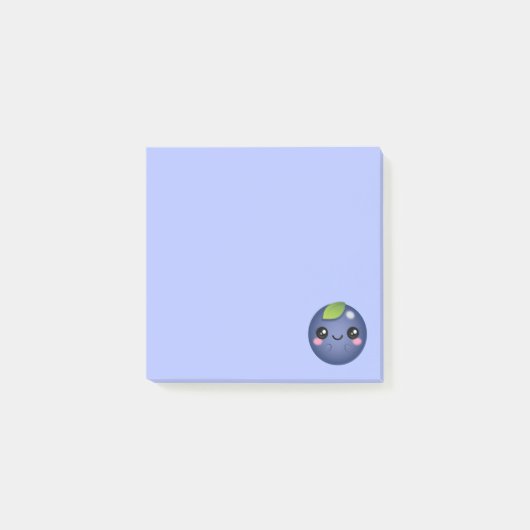 Kawaii Blueberry Post-it® Notes (Voorkant)