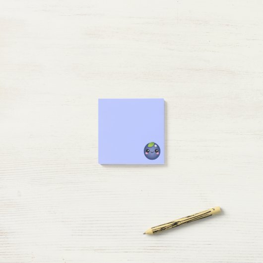 Kawaii Blueberry Post-it® Notes (Op bureau)