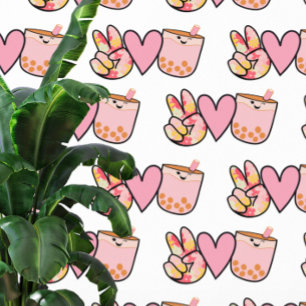 Kawaii Boba Bubble Tea Behang