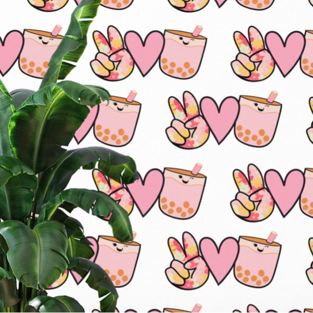 Kawaii Boba Bubble Tea Behang (Creator heeft geüpload)