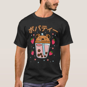 Kawaii Boba Cute Anime Tea Drink Kawaii Aesthetic T-shirt