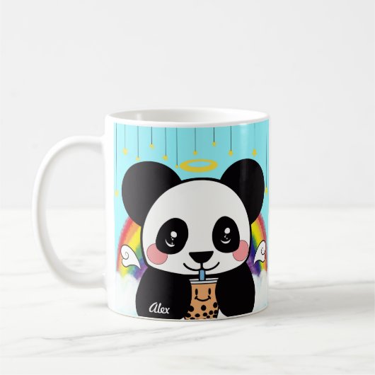 Kawaii Boba Panda Bear Café Mug (Gauche)