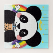 Kawaii Boba Panda Oear Jigsaw Puzzle (Horizontal)
