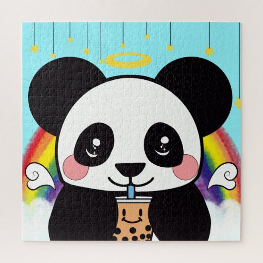 Kawaii Boba Panda Oear Jigsaw Puzzle (Vertical)