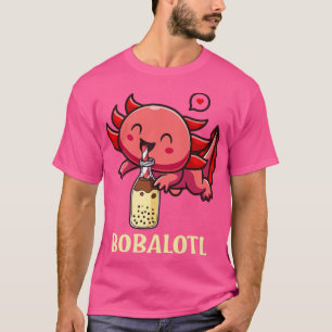 Kawaii Bobalotl Axolotl Boba Tea belle Milk Anime T-shirt