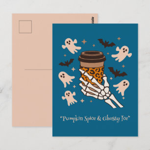 Kawaii boek, leuke spookachtige Halloween Briefkaart