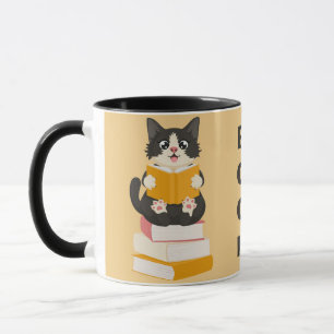 Kawaii Boekenclub Terug naar School Cartoon Kat Le Mok