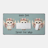 Kawaii Boho Owl Illustration bleu (Clavier et souris)