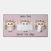 Kawaii Boho Owl Illustration Lavande (Clavier et souris)