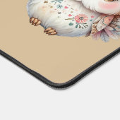 Kawaii Boho Owl Illustration Taupe (Coin)