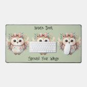 Kawaii Boho Owl Illustration Vert (Clavier et souris)