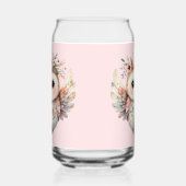 Kawaii Boho Uil Illustratie Blikvorm Glas (Links)