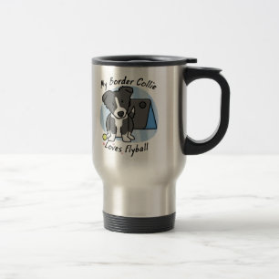 Kawaii Border Collie Flyball Travel Mug Reisbeker