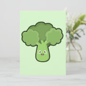 Kawaii Broccoli Kaart (Staand voorkant)