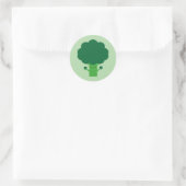 Kawaii Broccoli Ronde Sticker (Tas)