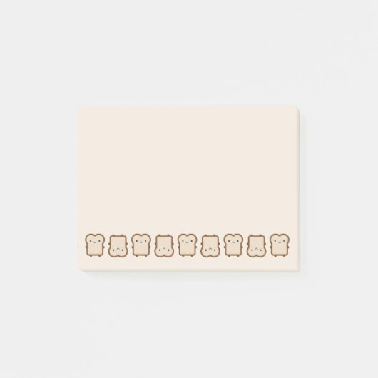 Kawaii Brood / Toast Post-it® Notes (Voorkant)