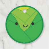 Kawaii Brussels Sprout / Cabbage Bedankjes Labels (Voorkant)