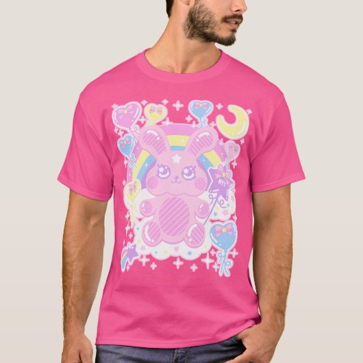 Kawaii Bubble Gum Bunny T-shirt (Voorkant)