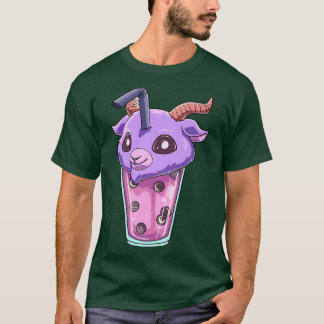 Kawaii Bubble Tea Baphomet Funny Boba Tea 1184 T-shirt