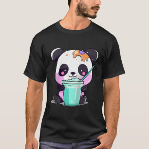 Kawaii Bubble Tea Panda Boba-Tea Japans Honkbal T-shirt