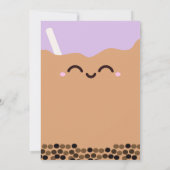Kawaii Bubble Tea Par-tea Uitnodiging voor verjaar (Achterkant)