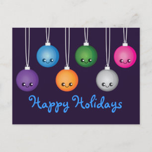 Kawaii Bulbs Feestdagenkaart