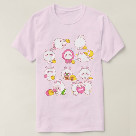 Kawaii Bunnies T-shirt (Design voorkant)