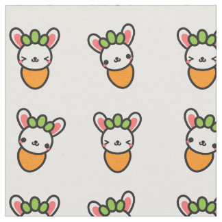 Kawaii Bunny Carrot Stof
