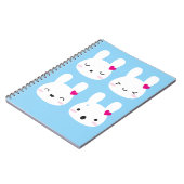 Kawaii Bunny Emoties Notitieboek (Linkerzijde)