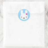 Kawaii Bunny Emoties Ronde Sticker (Tas)