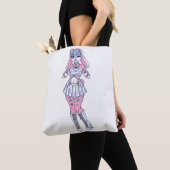 Kawaii Bunny Girl Pastel Furry Canvas tas (Dichtbij)
