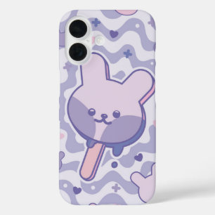 Kawaii Bunny Popsicle iPhone 16 Hoesje