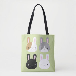Kawaii Bunny Rabbits Reversible Draagtas