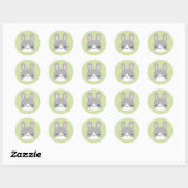 Kawaii Bunny Rabbits Ronde Sticker (Vel)