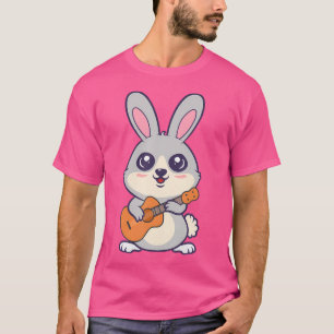 Kawaii Bunny Rabbits spelen akoestische gitaar Car T-shirt