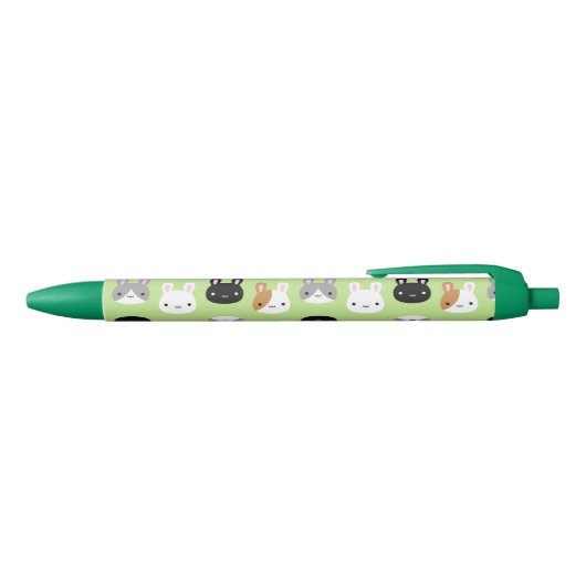 Kawaii Bunny Rabbits Zwarte Inkt Pen (Bovenkant)