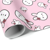 Kawaii Bunny Wrapping Paper Cadeaupapier (Rol Hoek)