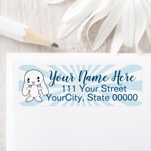 Kawaii Bunny's Hug Custom Etiket (Insitu)