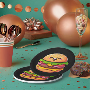 Kawaii Burger Delight Papieren Bordje