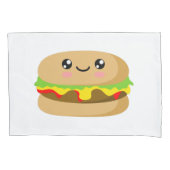 Kawaii Burger Kussensloop (Voorkant-Links)