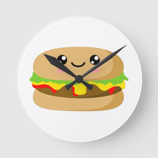 Kawaii Burger Ronde Klok (Voorkant)
