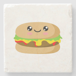 Kawaii Burger Stenen Onderzetter